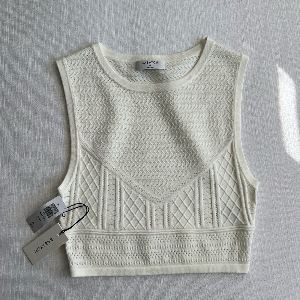Babaton Pointelle Tank in Cream